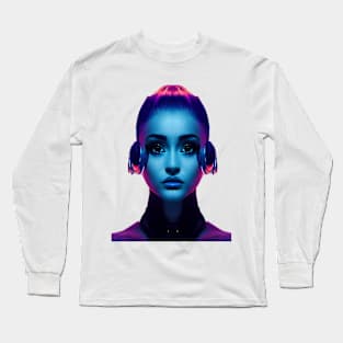 Cyberpunk woman Long Sleeve T-Shirt